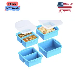 Silicone Freezer Trays with Lids, Set of 4