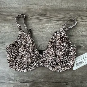 Freya Leopard Print Underwired Bikini Top Lightly Padded Womens 30DDD New