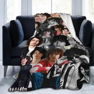 Finn Wolfhard Flannel Fleece Blanket, Soft Fluffy Wool Throw, Multi-Use Cozy Plush Blanket for Home Decoration, Sofa, Camping Gift, Soft Fluffy Blanket