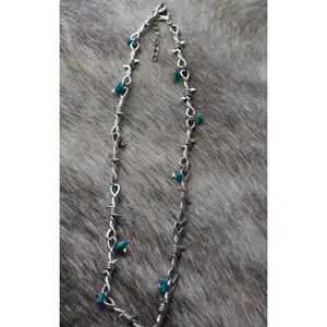 Turquoise Barbwire Necklace