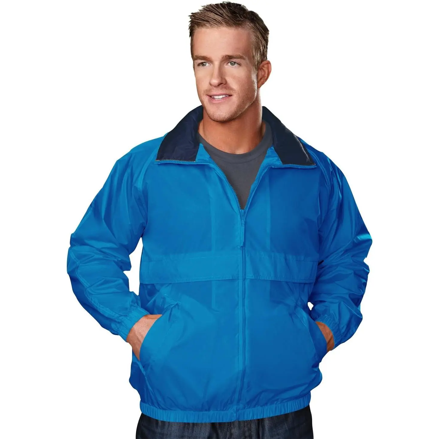 AFC Men’s Windbreaker Jacket Regular & Big & Tall S to 6X Water Resistant Coat