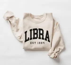 Libra Sweatshirt, Custom Birth Year, Libra Est 1994 Sweater, Birthday Gift, Astrology Horoscope Pullover, Unisex Crewneck