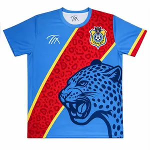 DR Congo Roaring Leopard Edition Soccer Jersey | Congo National Team Style Football Shirt | African Football Jersey