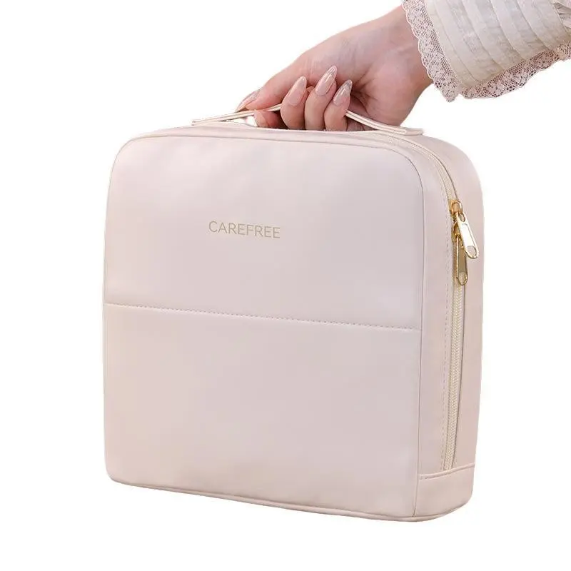 PU Leather Makeup Bag | Large Capacity Waterproof Cosmetic Organizer for Travel & Gifting