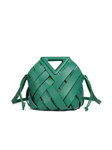 Elegant Large Capacity Triangle Handbag, Handheld Bag Purse, Fashionable Versatile Hollow Out Woven Shoulder Crossbody Bag, High-End Style