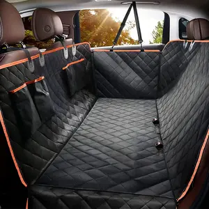 Dog Car Net Barrier Pet Barrier with Auto Safety Mesh Organizer Baby Stretchable Storage Bag Universal for Cars, SUVs -Easy Install, Car Divider for Driving Safely with Children & Pets