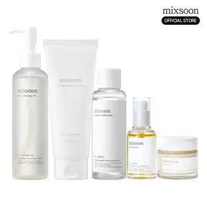 [mixsoon Official] Glass Skin Essential Skincare Routine Set - Vegan Cleanser, Foam, Moisturizer for Tired & Dehydrated Skin, Deep Glow & Smooth Care