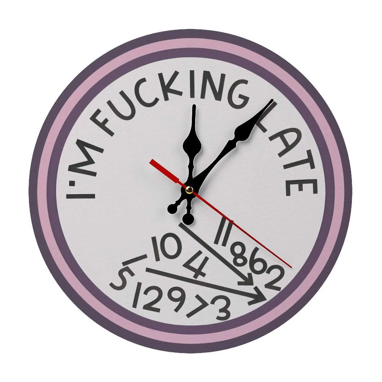 10in/12in DIY Assembly Needed Silent Sarcastic Wooden Wall Clock - Funny Room Decor, Large-Format Batteryless Screen-Free Wall Decor, Ideal Gift for Procrastinators, Office Use, Clock Wall Clocks