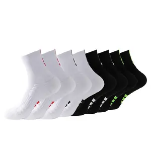 4 Pairs Men & Women Retro Striped Crew Socks, Cushioned Compression Breathable Non Slip Socks for Baseball Basketball Running Football Daily Commute