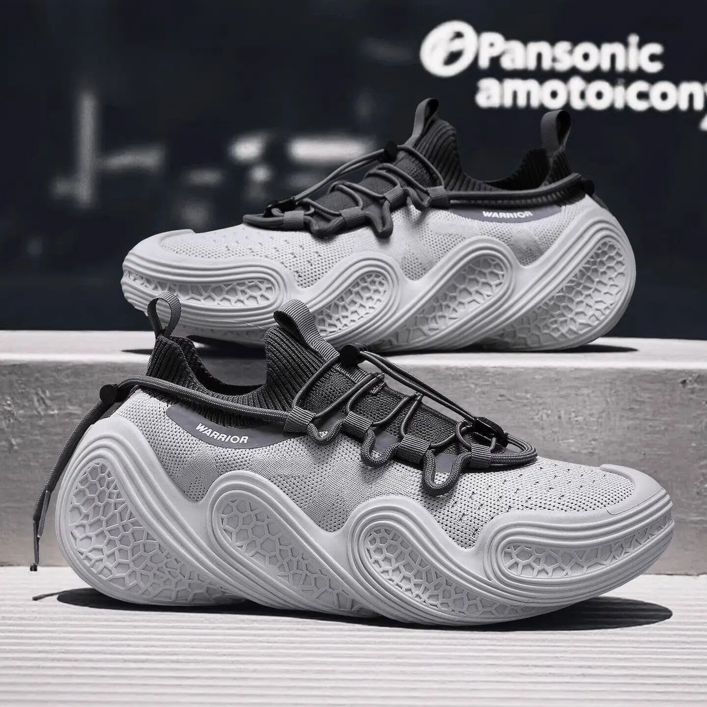 Men's New Summer Mesh-Back Breathable PU Dad Sneakers - Thick-Soled, Anti-Slip Cushioned Footwear for Walking, Casual Wear