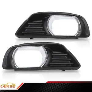 FIT FOR TOYOTA 2007-2009 CAMRY 2PCS BLACK FRONT BUMPER FOG LIGHTS COVERS TRIM