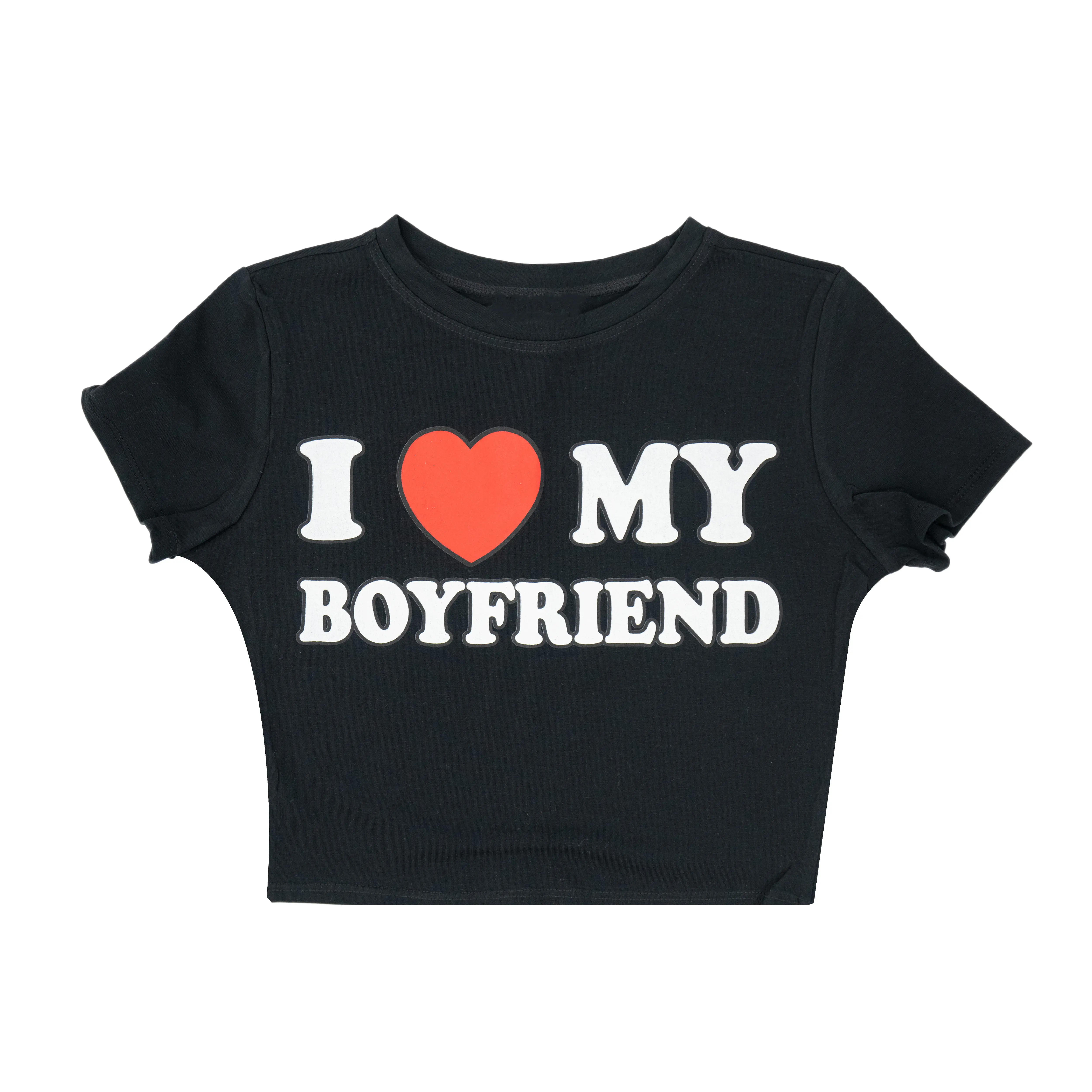 I Love My Boyfriend Crop Top baby tee I Love My Boyfriend Crop Top baby tee