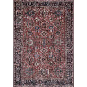 Momeni Karachi KAR-2 Rust Traditional Machine Made Rug