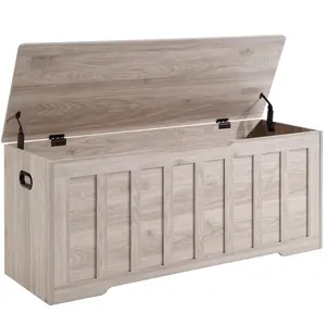 Storage Chest Extra Large,Storage Trunk with 2 Safety Hinges,Wooden Storage Bench,Shoe Bench,Easy Assembly,Storage Bench for Bedroom,Living Room,entryway