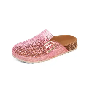 Women's Transparent Jelly Slide Sandals - Open Toe, Adjustable Buckle Slip-On Mules, Lightweight Chic Preppy Minimalist Japanese Footwear, Summer Beach Casual Shoes (Size Up Recommended, Caramel)