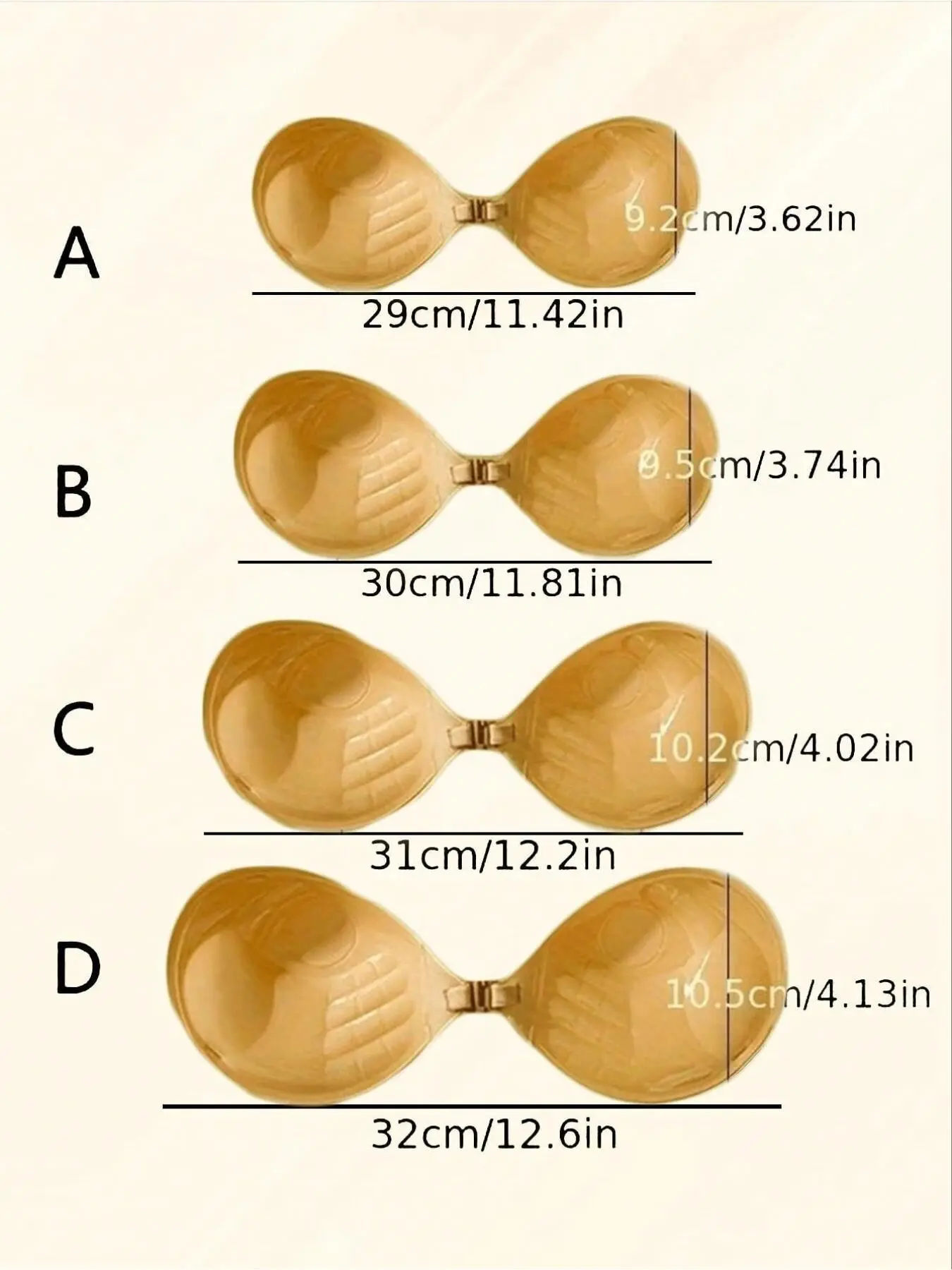 Women's thickened invisible bra, thickened palm-shaped invisible breast patch-sticky cup, Adhesive V Bras, strapless bra, gathered bra, Invisible Seamless Strapless, suitable for formal dress, wedding, holiday, spring wear bras without back