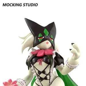 Succubus Meowscarada Resin Figure Desktop Ornament, Anime Peripheral Collectible, Magic Themed Decorative Figurine, Unique Desk Accessory, Cute Collectible Figurines