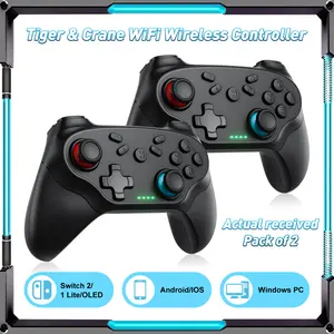 2-Pack Wireless Controller for Nintendo Switch, Switch 2/1 Lite/OLED/PC/Android/iOS, Dual Vibration, Screenshot, Bluetooth, Turbo, 2 Pack, Enhanced Gaming Experience, Long Battery Life summerwins