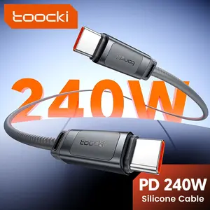 Toocki PD 240w C-C Fast Charging Cable, 100w USB-C Soft Silicone Cable, 27w C-L A-L Data Line, High Power 120w 6a USB Type C Charge Wire