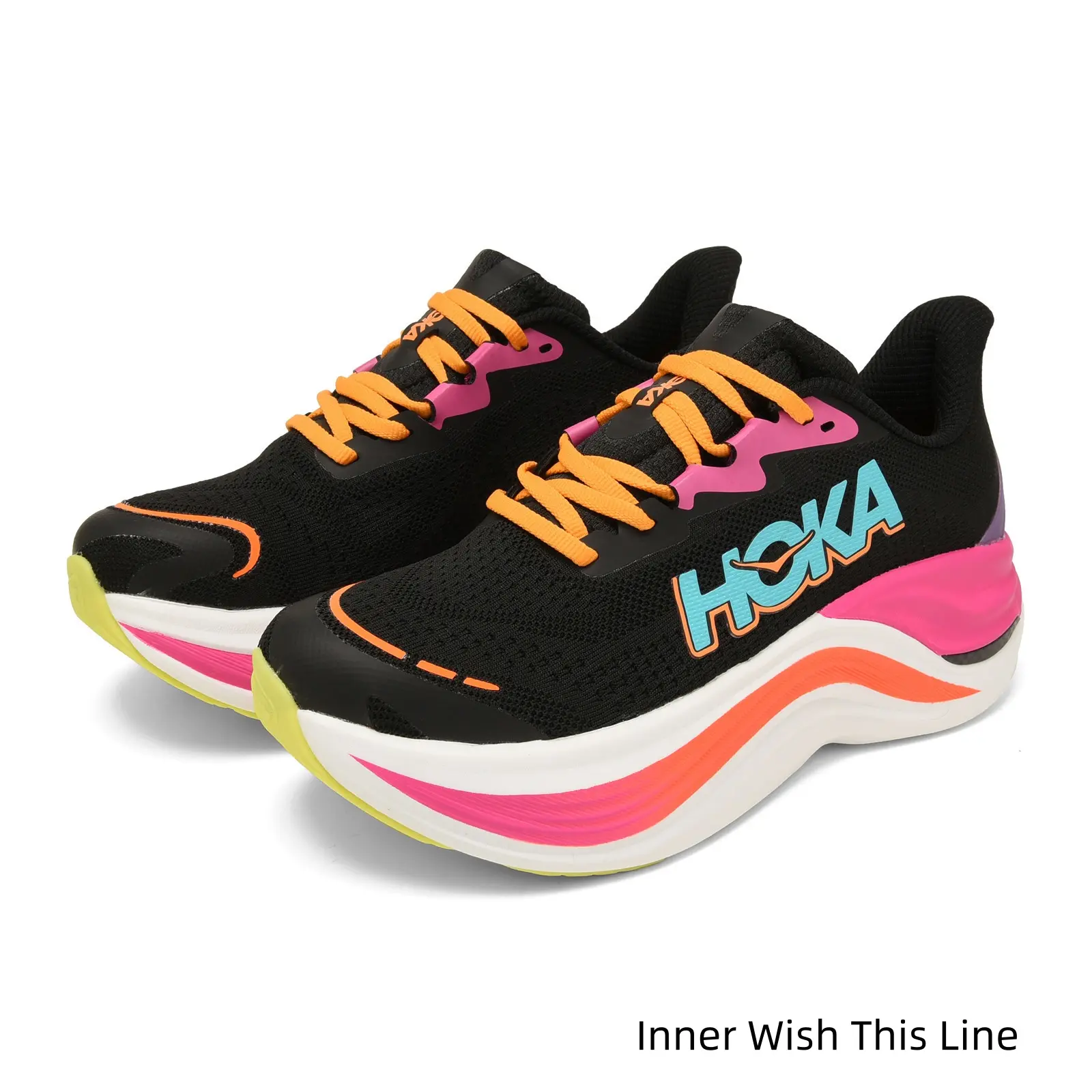 Neon Pop! Max-Cushion Runners with Bold Orange & Pink Accents