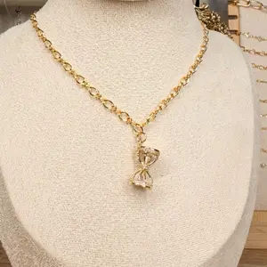 Custom Single Charm 18k Gold Plated Necklace