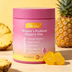 Hot ! Her Juicy Feminine Probiotics Gummies | 120 Pineapple Count, Slippery Elm for pH, Gut & Immune Health
