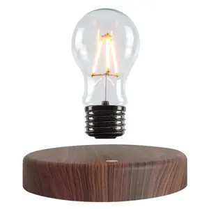 MAGECMOON Magnetic Levitation Glass Bulb Retro Tech Creative Black Technology for Bedroom Living Room Desktop Floating Filament Lighting Atmosphere Decoration Birthday Valentine's Day Gift