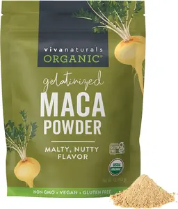 Organic Maca Powder - Gelatinized Maca Powder for Easier Digestion, Vegan and Kosher Peruvian Superfood - Certified USDA Organic, Gluten-Free & Non-GMO, 1 lb Resealable Bag