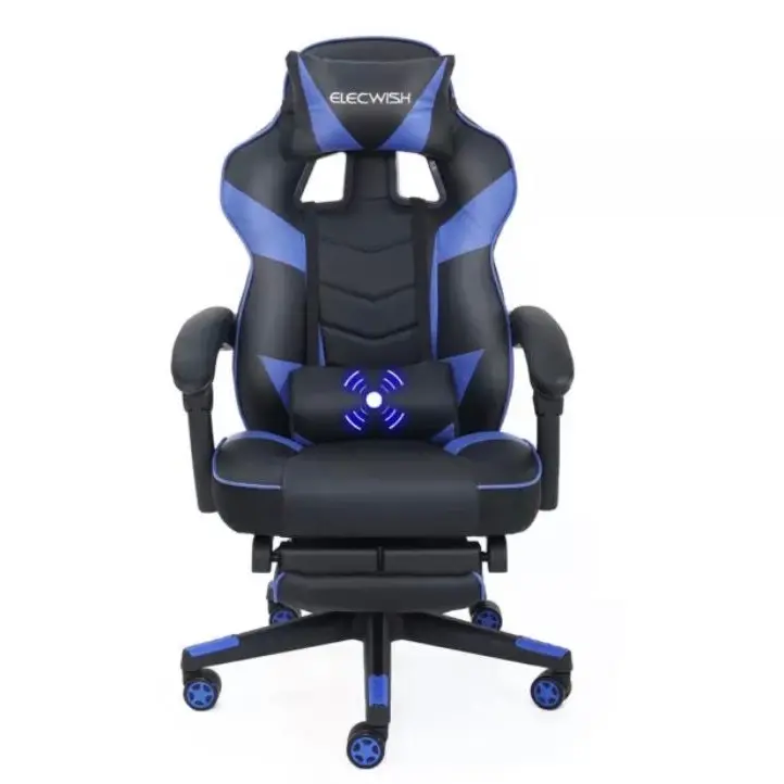 ELECWISH Gaming Chair Massage Swivel Office Chair Computer Seat with Footrest