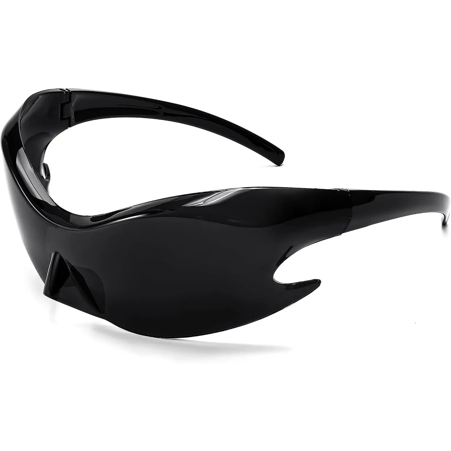 FEISEDY Futuristic Sunglasses, Fashion Alien Y2K Wrap Around for Women Men B4135 FEISEDY Futuristic Sunglasses, Fashion Alien Y2K Wrap Around for Women Men B4135