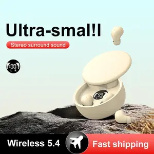 Mini Invisible Noise‑Cancelling Bluetooth Headphones, Bluetooth 5.4 True Wireless In‑Ear Earbuds, Sleep Sport Gaming Wireless Earphones for Daily Audio Use