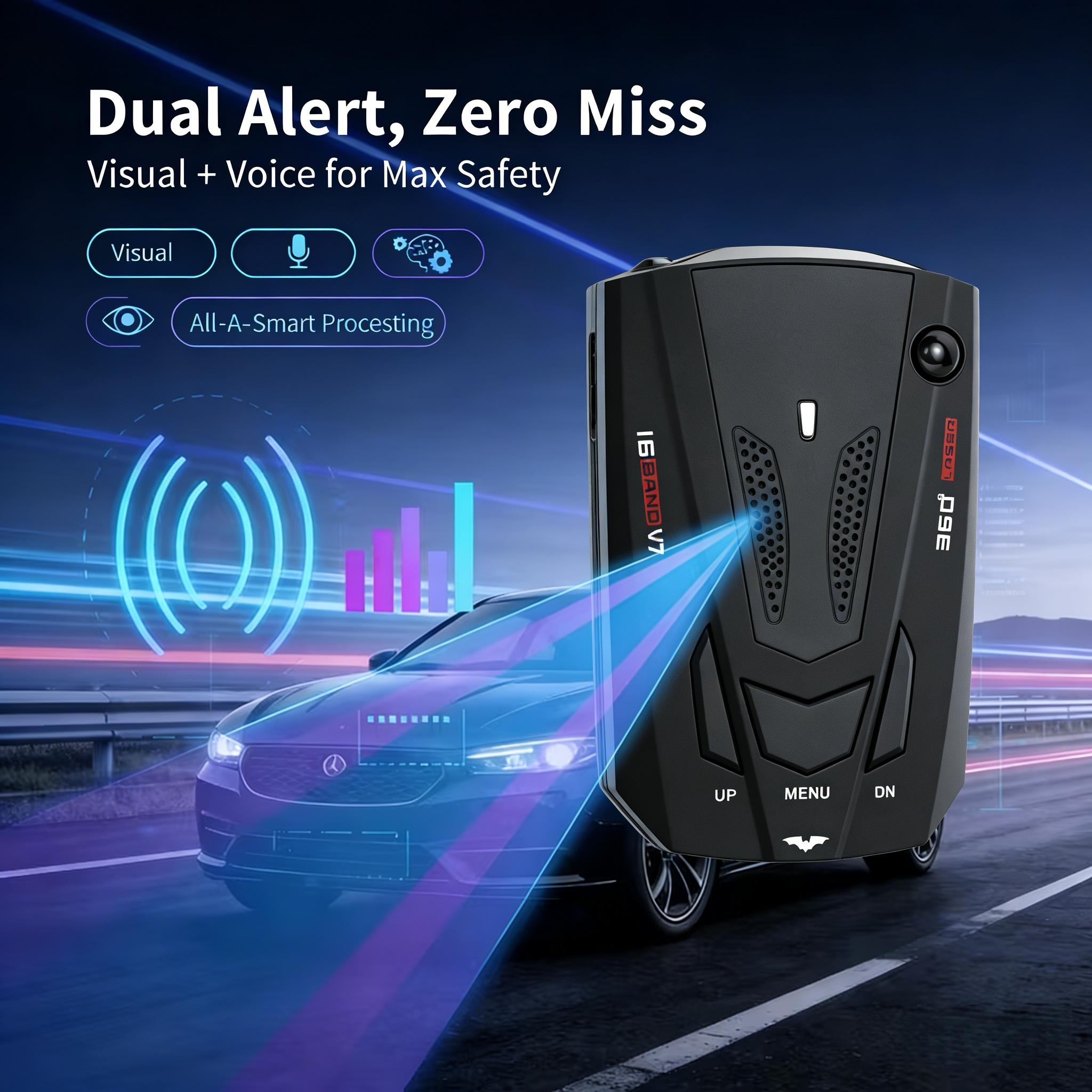 Instant Setup Car Safety Device – Voice Alerts & LED Readout, Dual Driving Modes, Universal Fit for All Vehicles, Essential Travel Companion