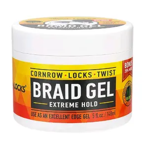 AllDay Locks Braid Gel | Extreme Hold, High Shine | Frizz & Flake-Free Edge Control | Tea Tree, Lavender, Peppermint Oil | Slick & Style Braids, Locks, Twists, Cornrows | 5 oz