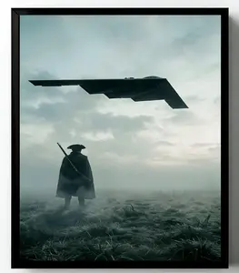 American 250th Anniversary Wall Hanging (No Frame), Freedom B2 Canvas Wall Art, U.S. Air Force Themed Home Decor