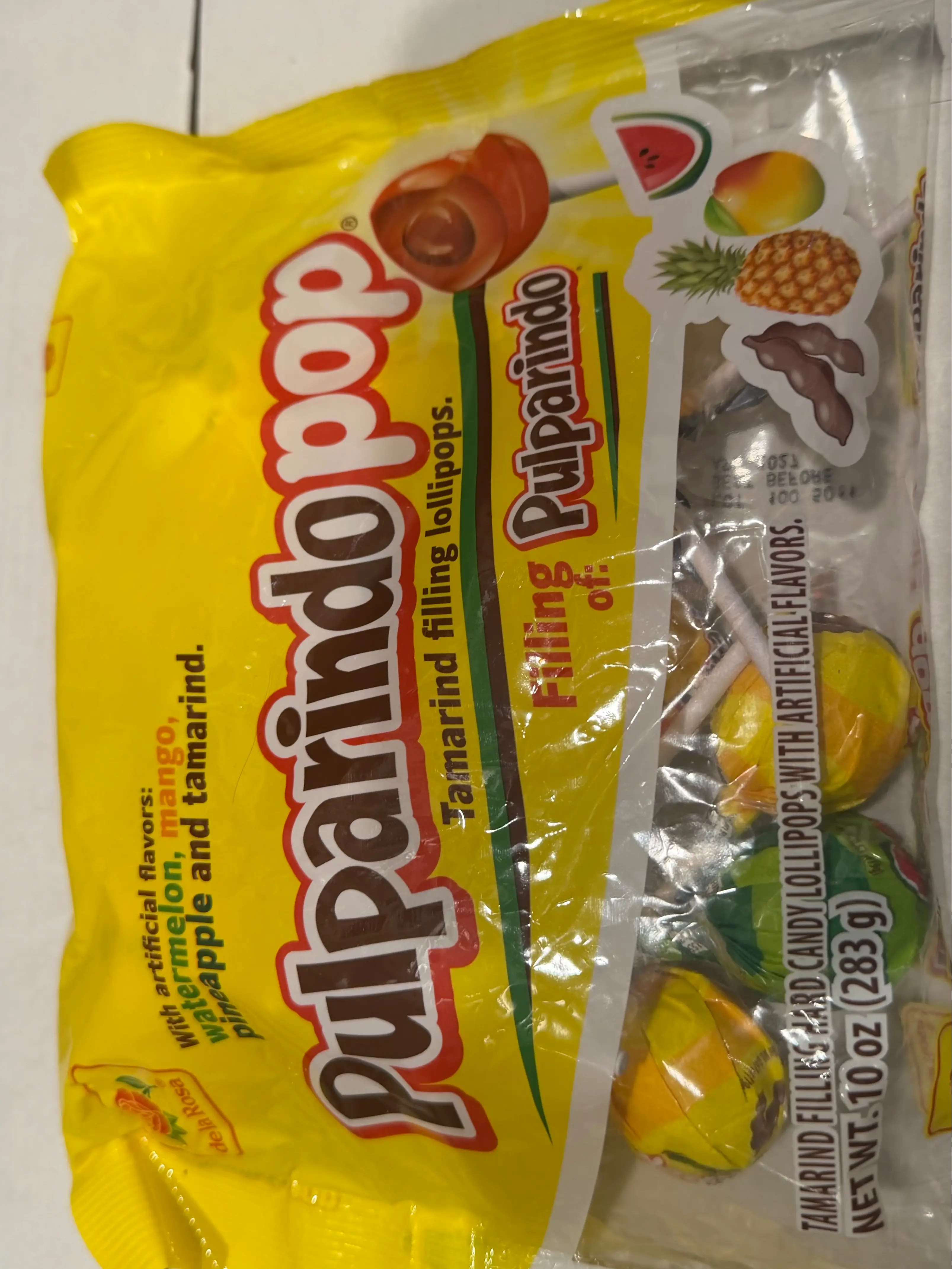 Tamarindo Pulparindo Lollipops, Authentic Mexican Fruit Candy Snacks