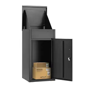 YODOLLA Package Delivery Box, Lockable Anti-theft Parcel Drop Box with Mailbox Waterproof Full Metal Frame for Porch Fence Curbside Large Capacity