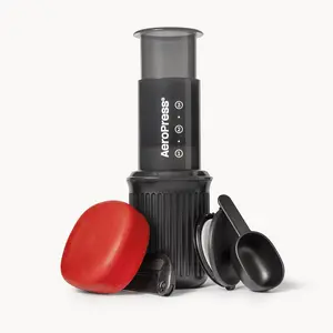 AeroPress Go, Extra Small Portable Coffee Maker Kit, Travel, Hiking & Camping, All-in-One French Press, Pour-Over & Espresso Style Manual Brewer, 2 Min Brew Makes a Less Bitter, More Flavorful Cup