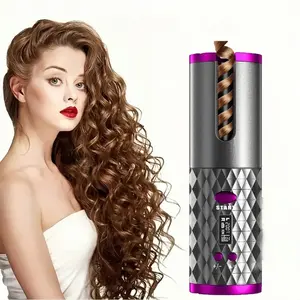 USB-C Wireless Fully Automatic Hair Curler,Portable Hair Curler with Accessories,Natural Curls,Easy To Operate Hair Styling Tool for Home & Travel Use,Ideal Holiday Surprise