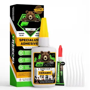 Ceramic Super Glue for Pottery, Tiles, Mug, Plates, Teapot, Porcelain Superglue 2 oz - Clear Adhesive Instant Cyanoacrylate (CA) Glue & Industrial Strength for  Repairs (1 Pack)