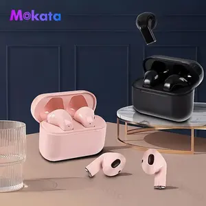 MOKATA Kids' Bluetooth Headphones: Safe Mini for Students,  High-Definition Calls, Noise Cancellation, Rechargeable Lithium Battery, Fast Charging, Wireless Gaming Headphones, Suitable for Daily Commute; Also for Hyundai Bluetooth Earbuds White Slim Elect