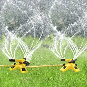 【SUMNEW-US】360° Rotating Lawn Sprinkler, Heavy-Duty Yard & Garden Sprinkler with 3 Adjustable Arms, Full Coverage Lawn Irrigation System, Pet Sprinkler for Dogs, Cooling Sprinkler for Lawn & Patio, Fits Standard Hose, Easy Setup, Durable Plastic Design