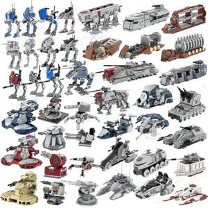 2026 new MOOXI Space Wars Mech Vehicle Cannon Tank Weapons Soldier Transport Ship Model Bricks DIY Assembled Building Blocks Children Toy