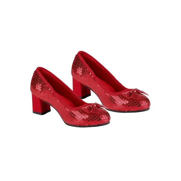 Women's Red Sequin Costume Shoes