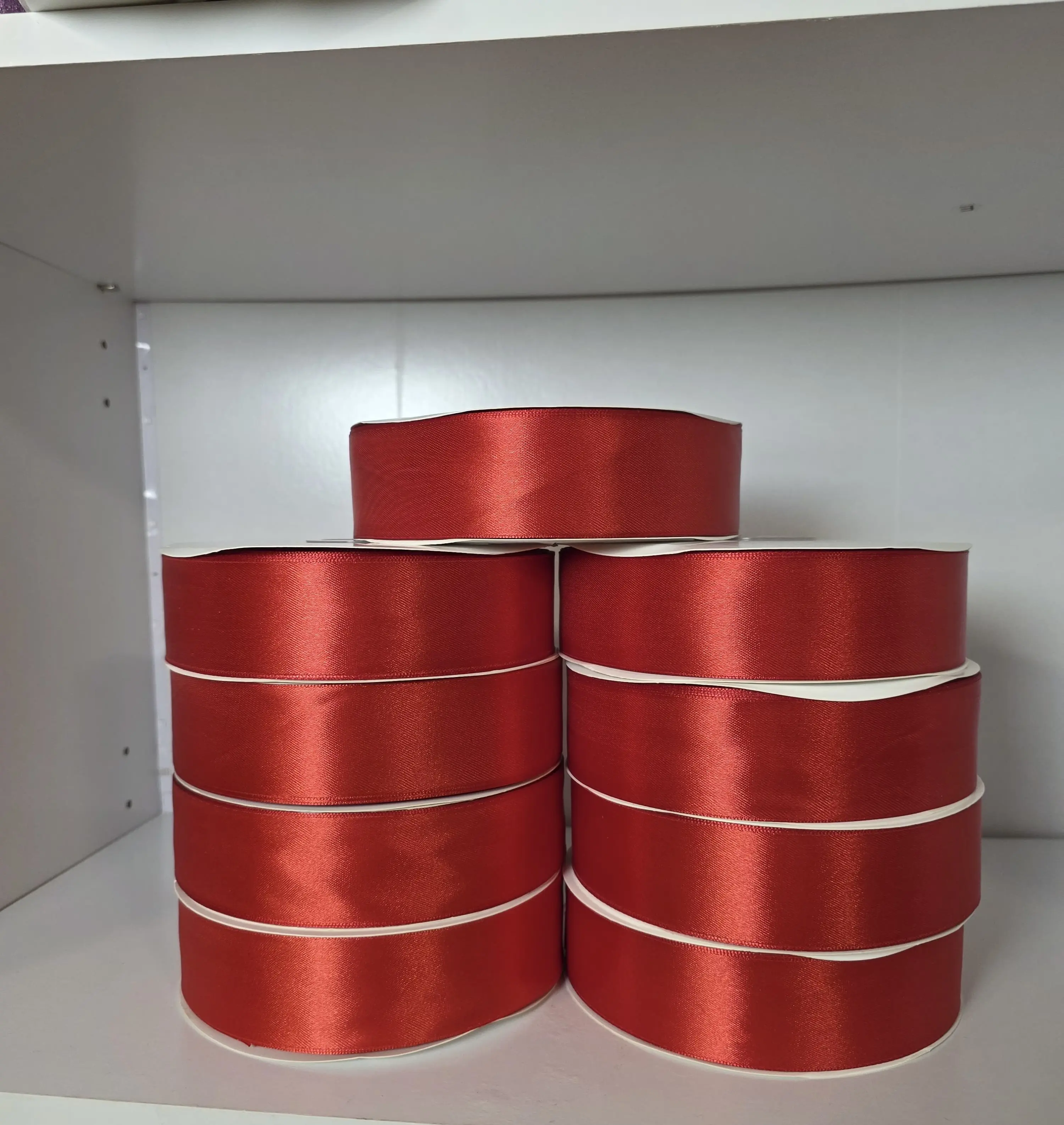 Double-Sided Satin Ribbon - 4cm Width, 100 yd (91.4 m), Basic-Quality Office Stationery, Won’t Fray Easily, Holds Its Shape Well, Easy to Tie, Ideal for Gift Wrapping, DIY Crafts