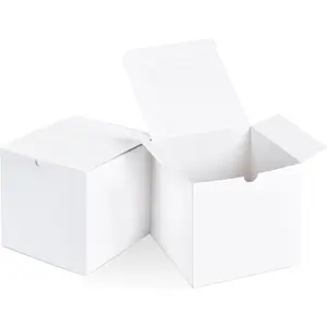 10 Pack White dboard  Boxes with lids |4x4x4inch Square Boxes | Small  Boxes Suitable for Party, Wedding, mas, Holidays, Birthdays and All Other Occasions