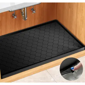 Sink Mat 34" x 22", and Gadgets, Shelf liner and Cabinet Protector, Home Organizers and, Waterproof Tray