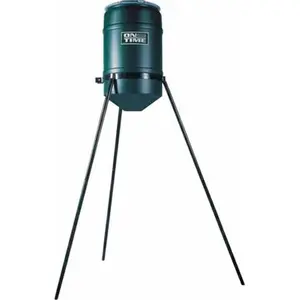 On Time Wildlife Feeders  200 lbs Tripod & Barrel - Black