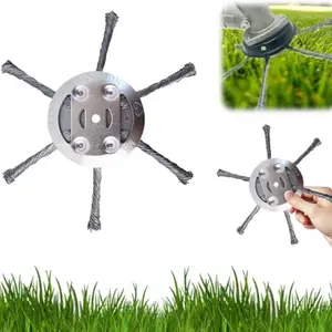 2026 New Universal Steel Wire Lawn Trimmer Head, 6 Sizes Compatible Blades and Adapters, Durable Replacement Lawn Mower Head