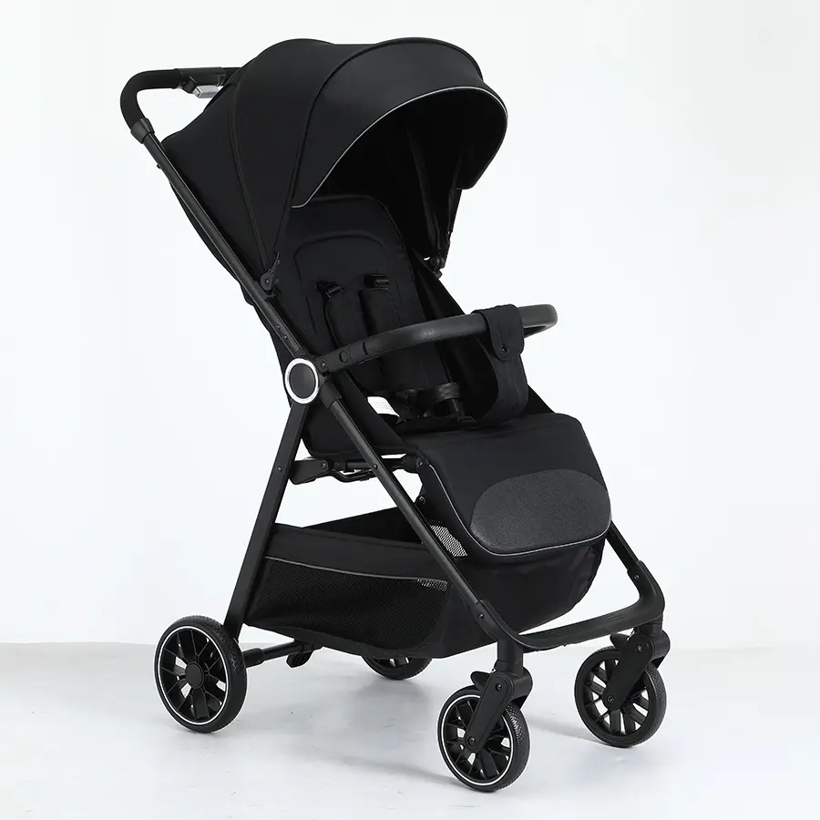 Lightweight Baby Stroller, All-Round Stroller for Babies 0-3 Years Old: One-Click Fold, Zippered Extended Sun Canopy, Only 11.68 lbs, Features Large Storage Basket,  Suitable for Travelling #Summervibes