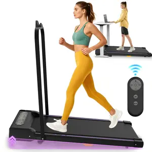 3.0HP Folding Treadmill Walking Pad with Incline, Portable Compact Running Machine for Home, LED Display, Handle, 265LBS Capacity Foldable Indoor Exercise Equipment
